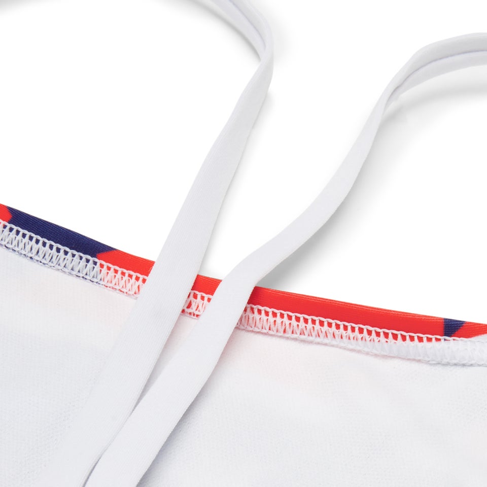 Women's Print Strappy Bikini Top Red