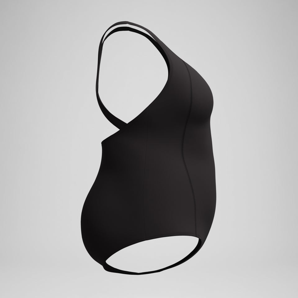 Women's Plus Conservative Ultraback With Princess Seam Black