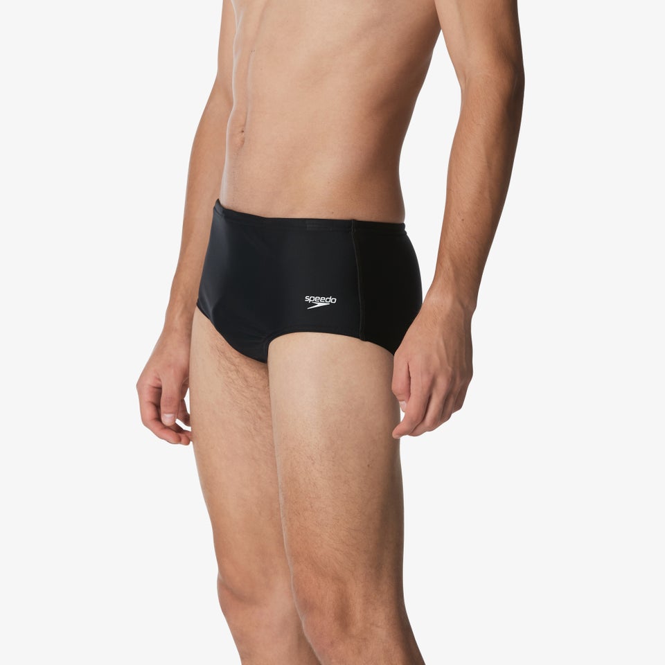 Men's Solid 5" Dive Swim Bottom Black