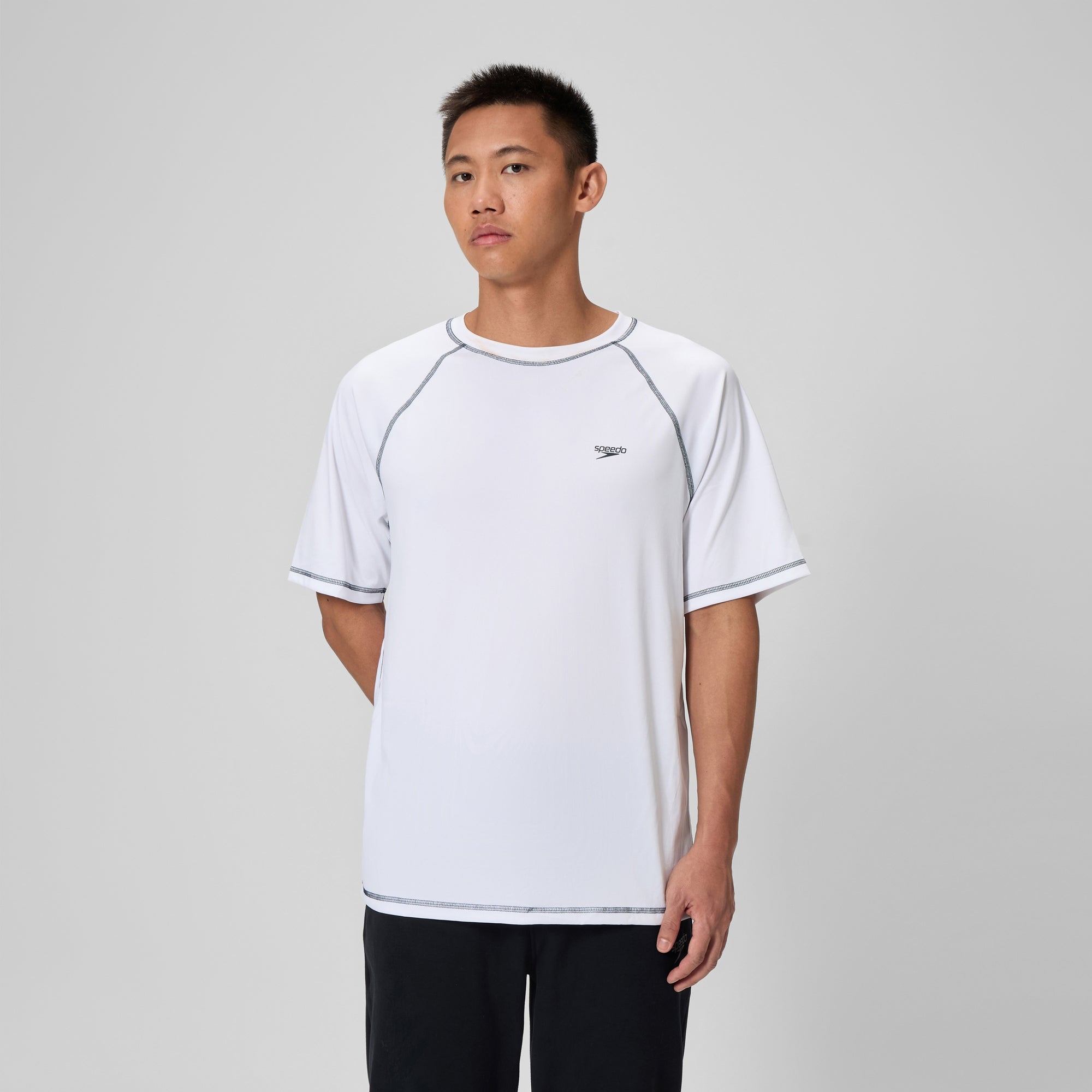 Men's Easy Short Sleeve Rashguard White | Speedo USA