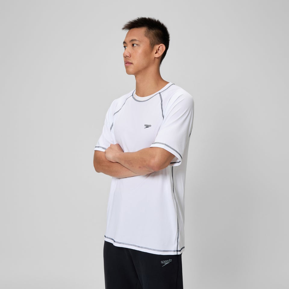 Men's Easy Short Sleeve Rashguard White