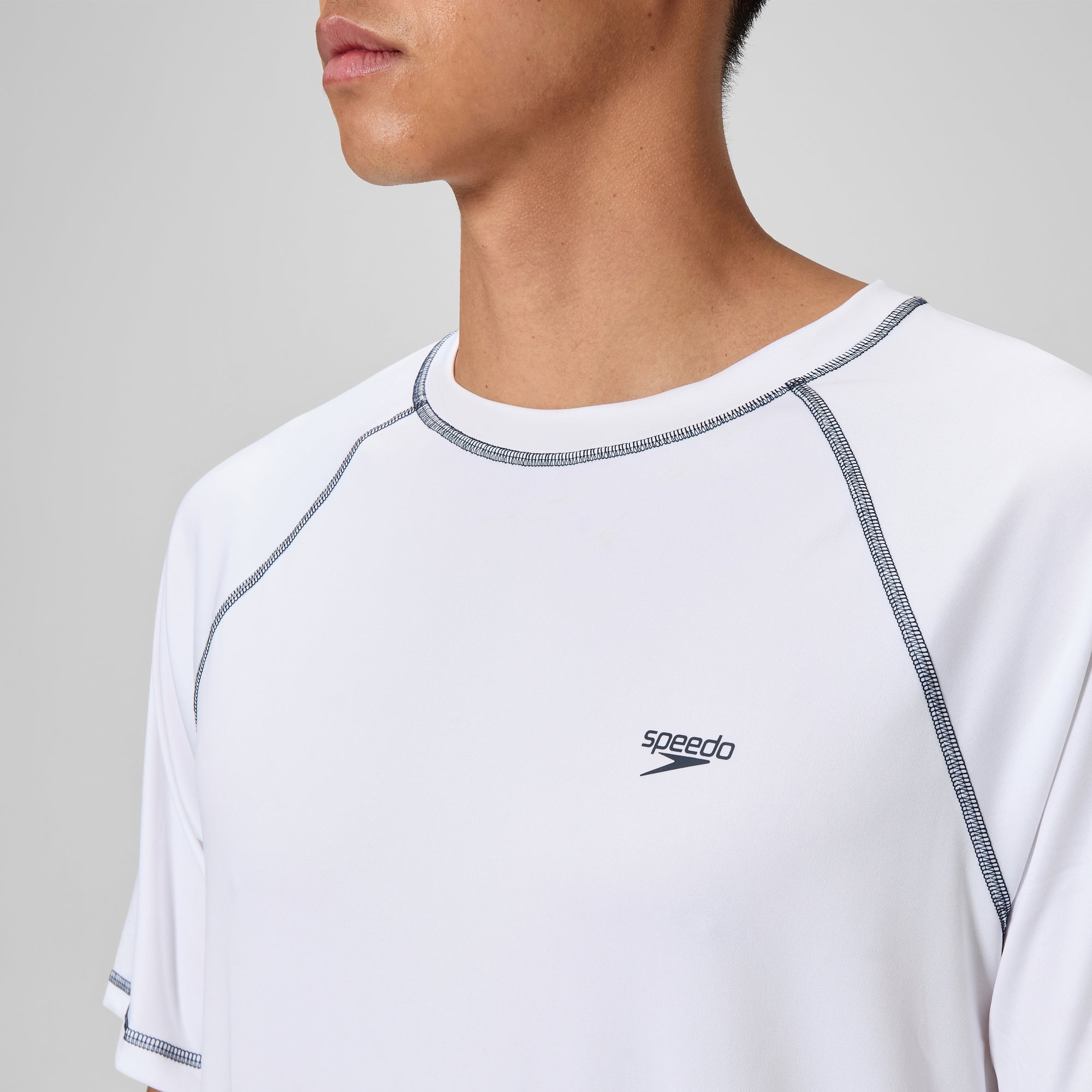 Men's Easy Short Sleeve Rashguard White | Speedo USA