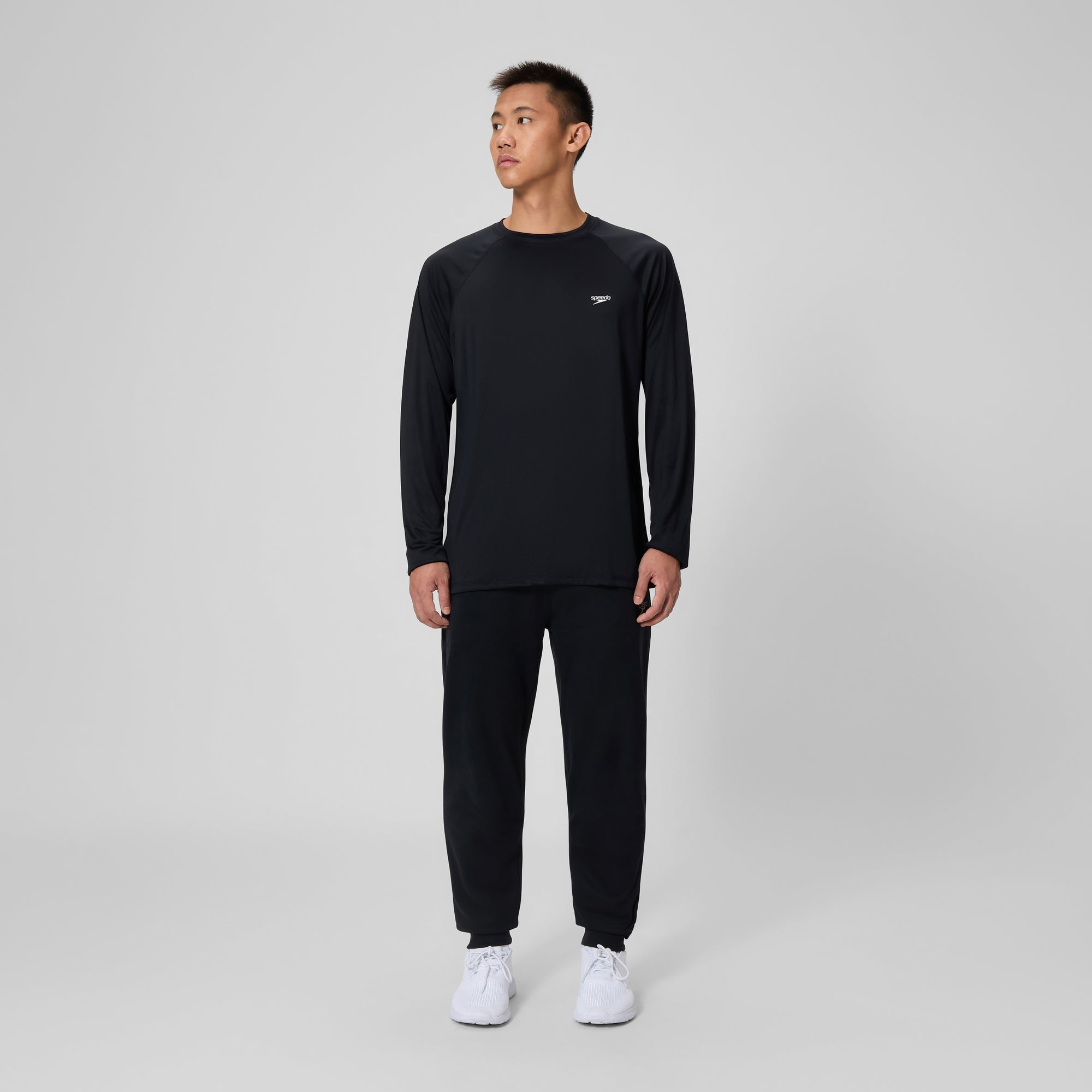 Men's Easy Long Sleeve Rashguard Black | Speedo USA