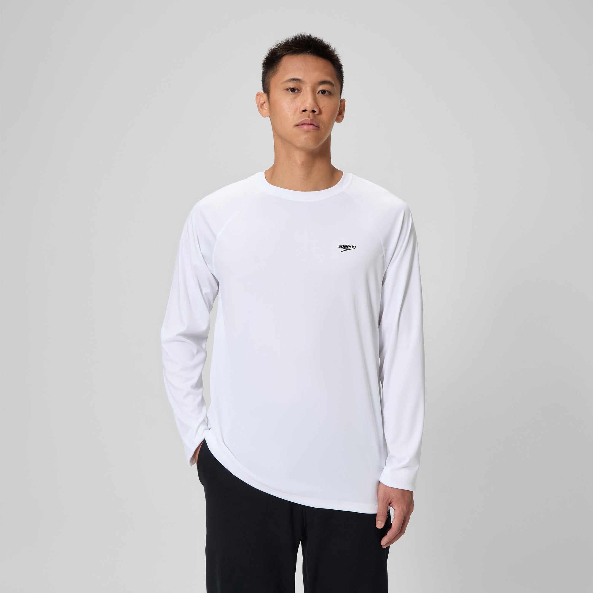 Men's Easy Long Sleeve Rashguard White | Speedo USA