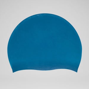 Adult Solid Elastomeric Silicone Cap Blue