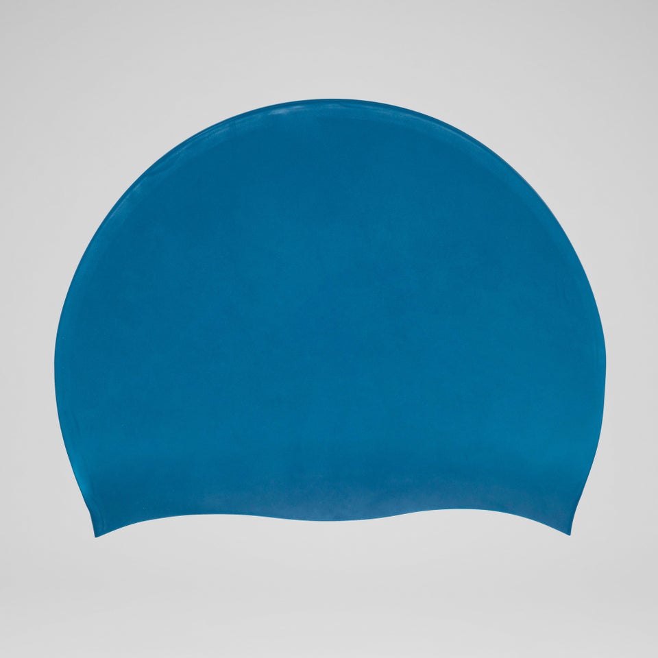 Adult Solid Elastomeric Silicone Cap Blue