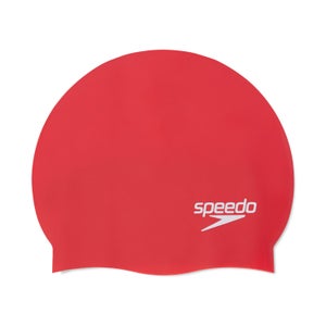 Solid Silicone Cap - Elastomeric Fit - Red | One Size