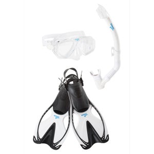 Adult Adventure Mask/Snorkel/Fin Set - Black | Size L-XL