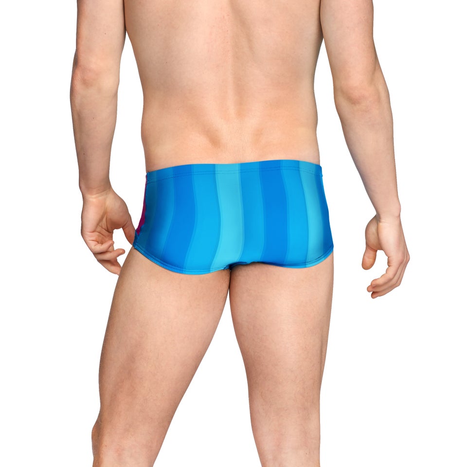 Men's Print Spliced Euro Brief Blue