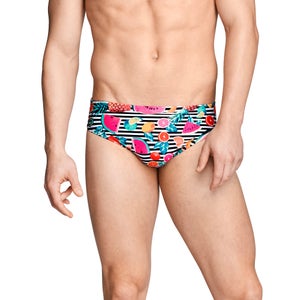 Men's Printed One Brief Orange