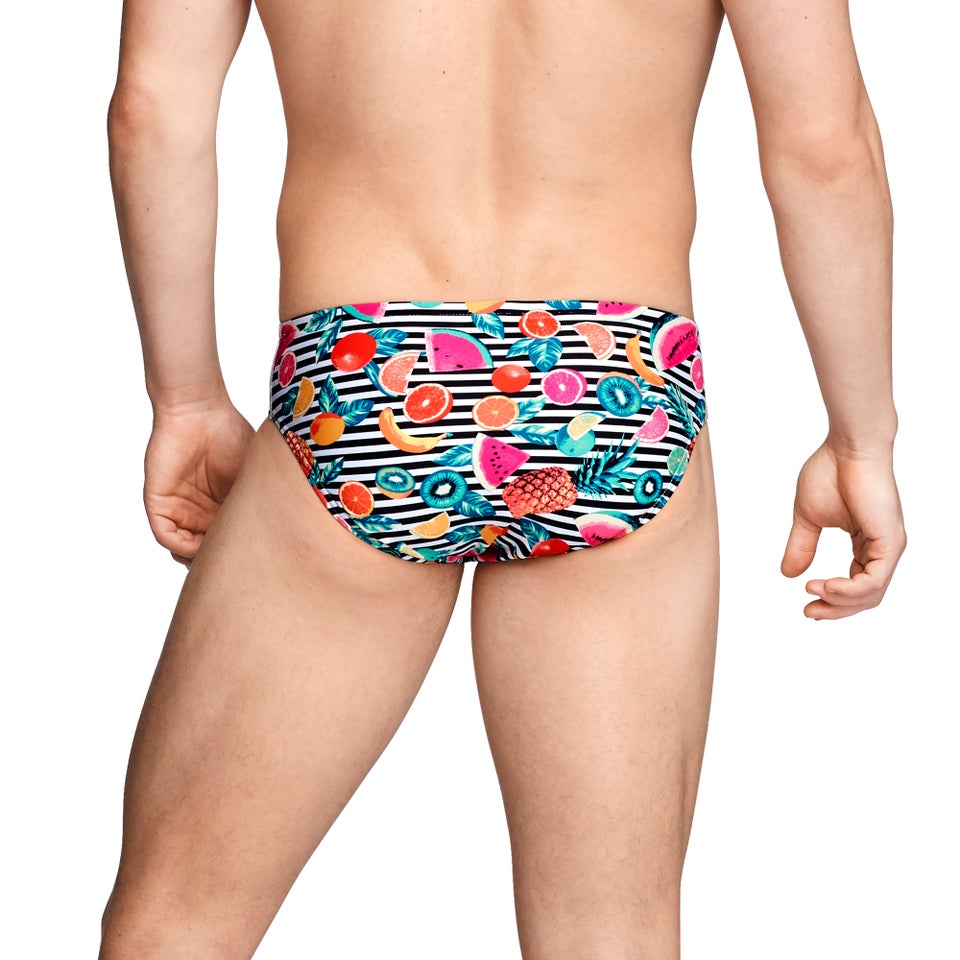 Men's Printed One Brief Orange