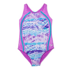 Printed Sport Splice One Piece - Dream Purple |Size 7