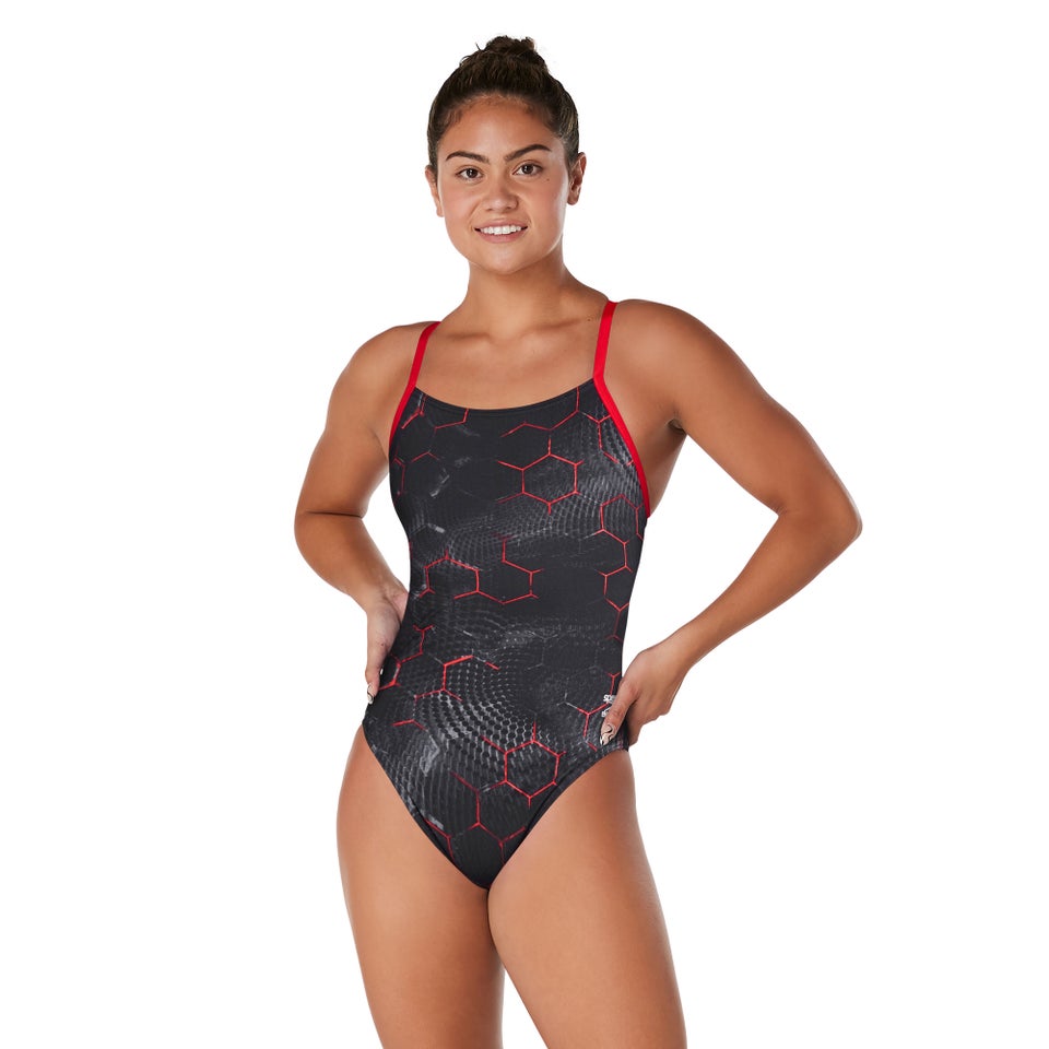 Women's Emerging Force Flyback One Piece Red/Black