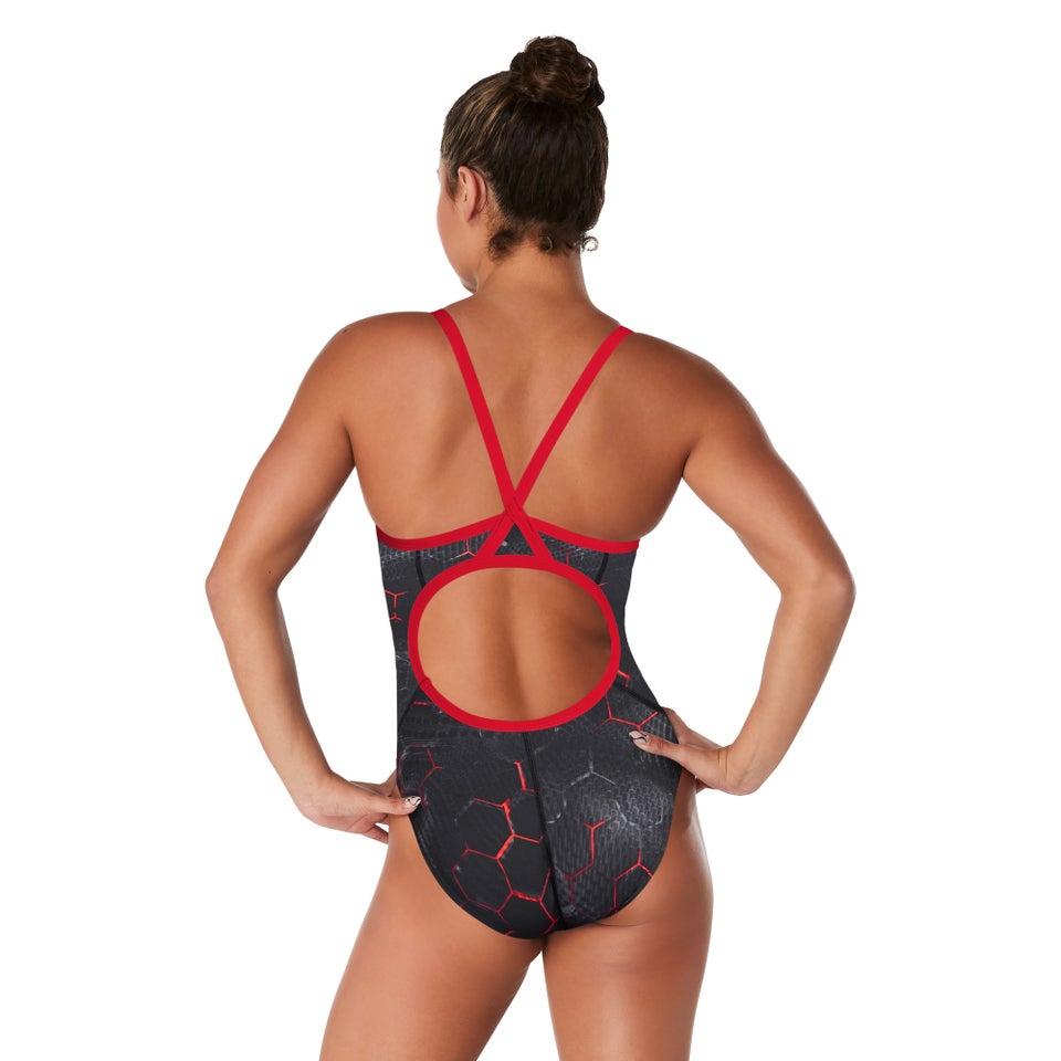 Women's Emerging Force Flyback One Piece Red/Black