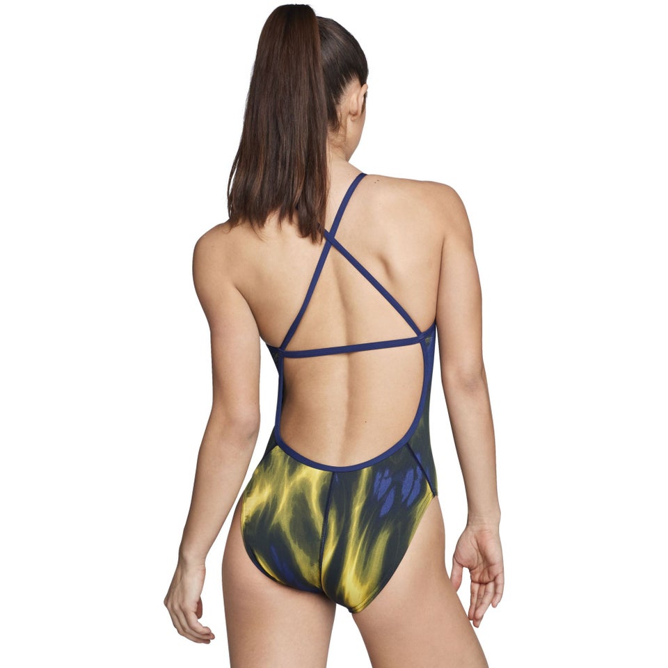 Women's Vapor Flame Crossback One Piece Yellow