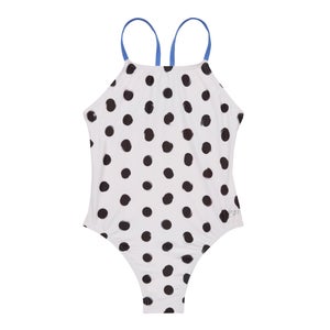 Women's Printed Fixed Back One Piece White