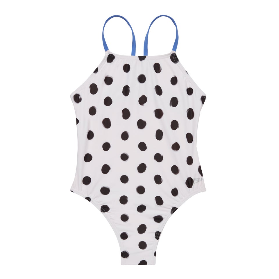 Women's Printed Fixed Back One Piece White