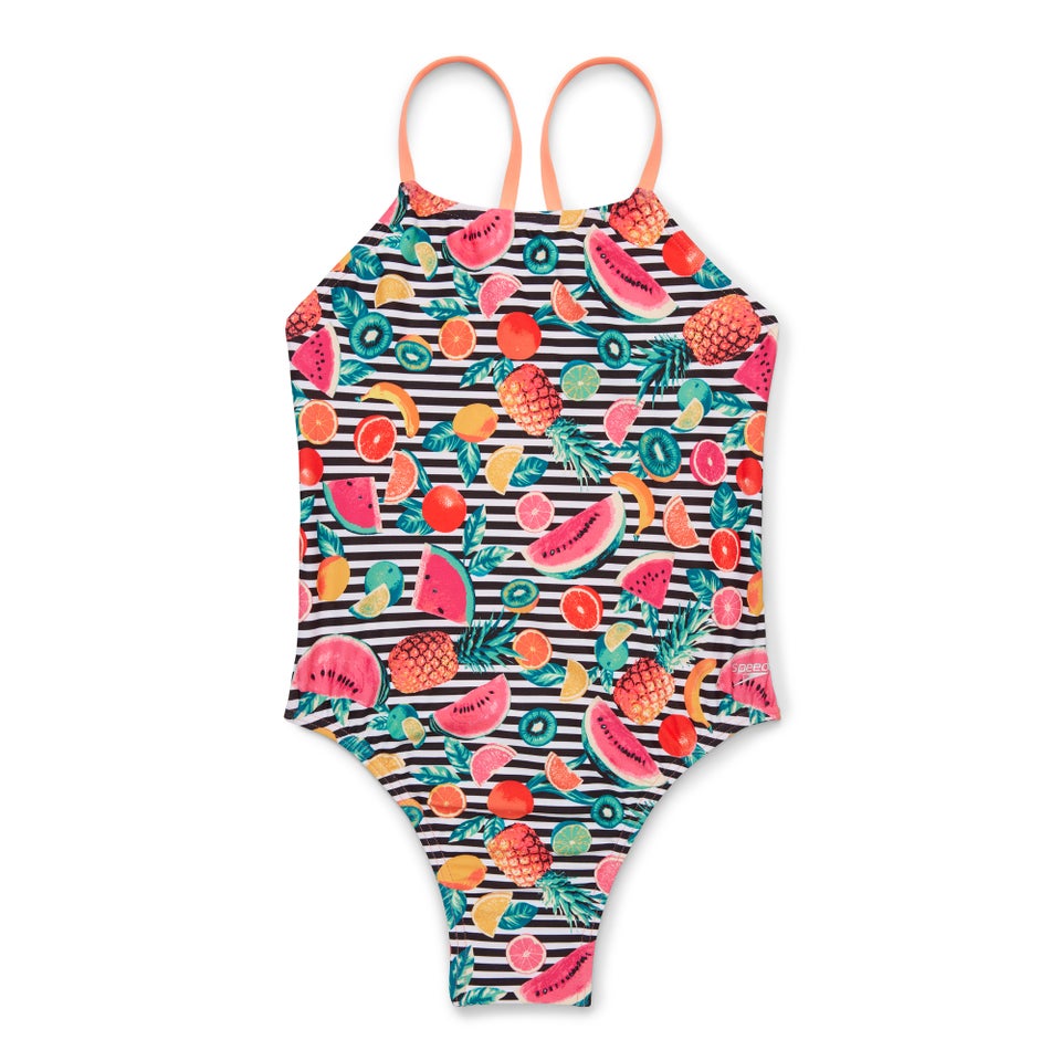 Women's Printed Fixed Back One Piece Orange