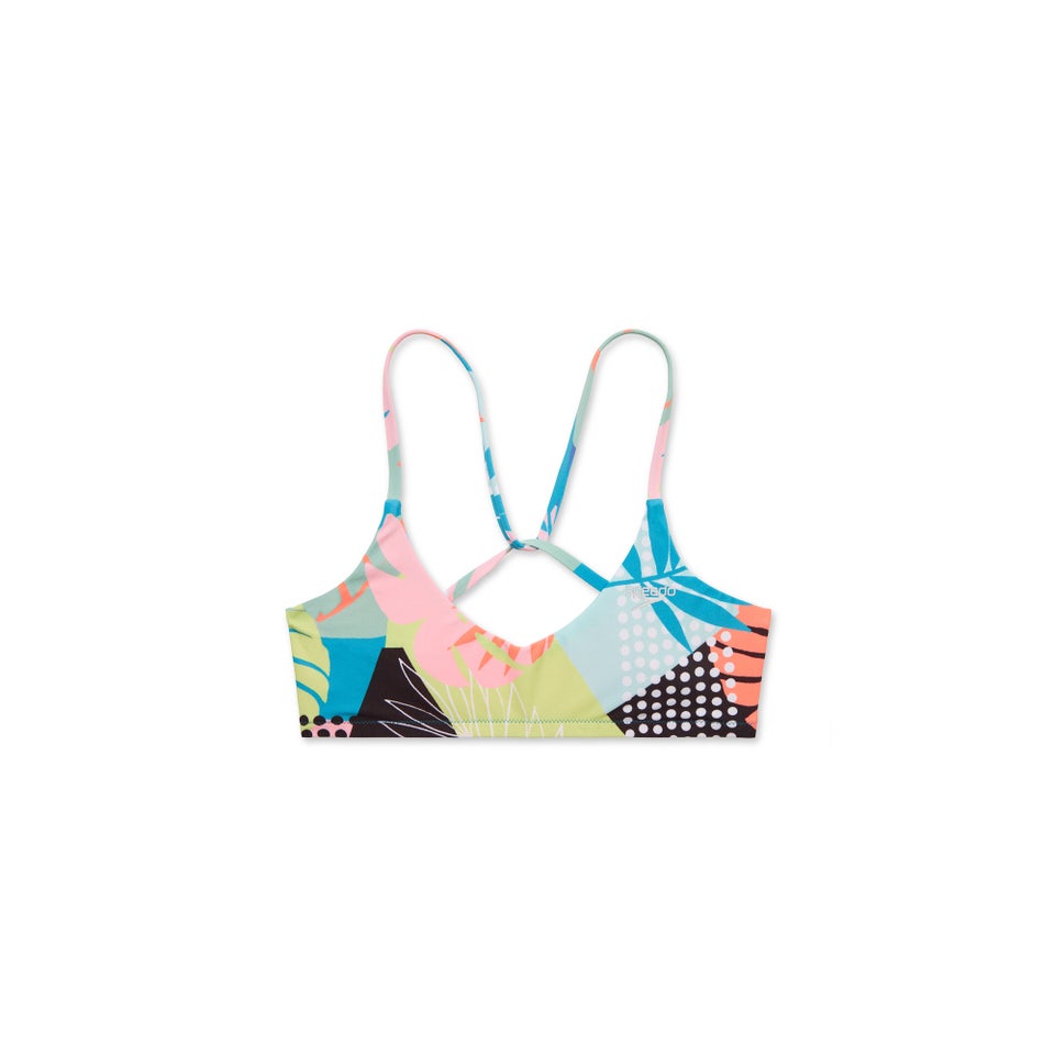 Print Tie Back Bikini Top