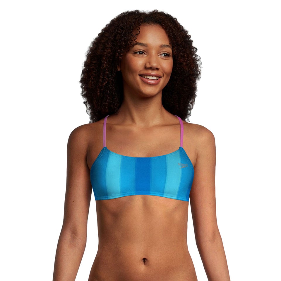 Print Strappy Back Bikini Top