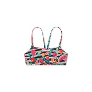 Print Strappy Back Bikini Top - Multi | Size L