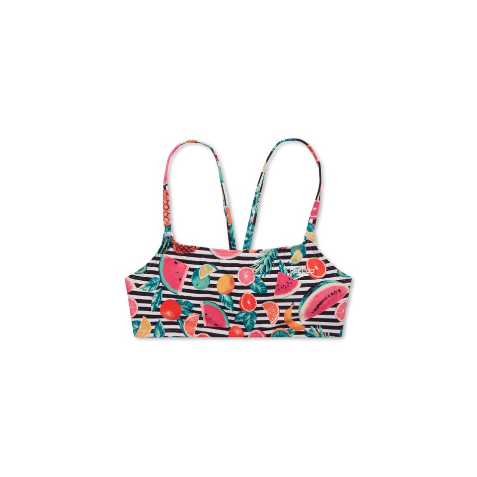 Print Strappy Back Bikini Top