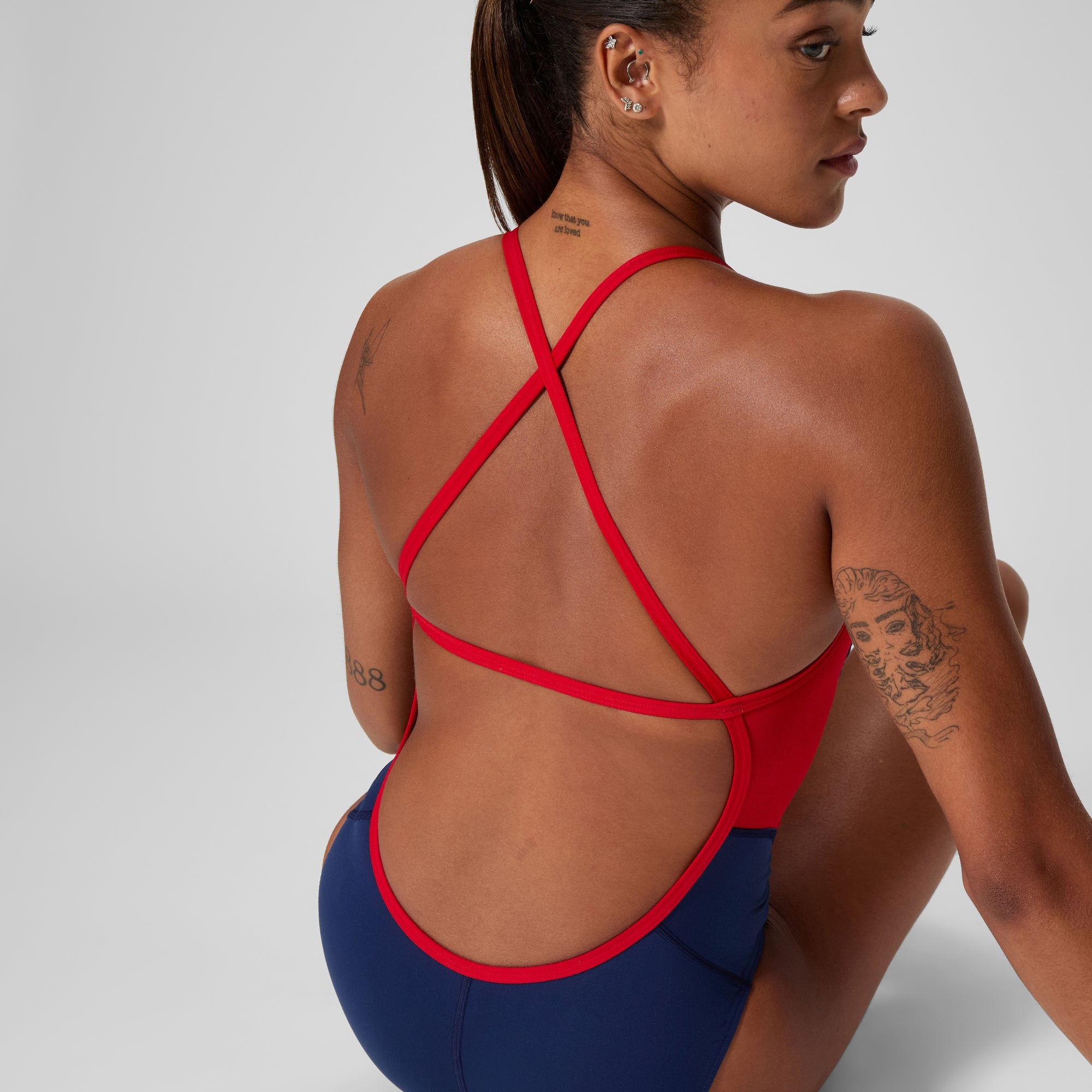Women's Spark Splice Crossback One Piece Navy | Speedo USA
