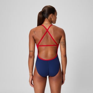Women's Spark Splice Crossback One Piece Navy