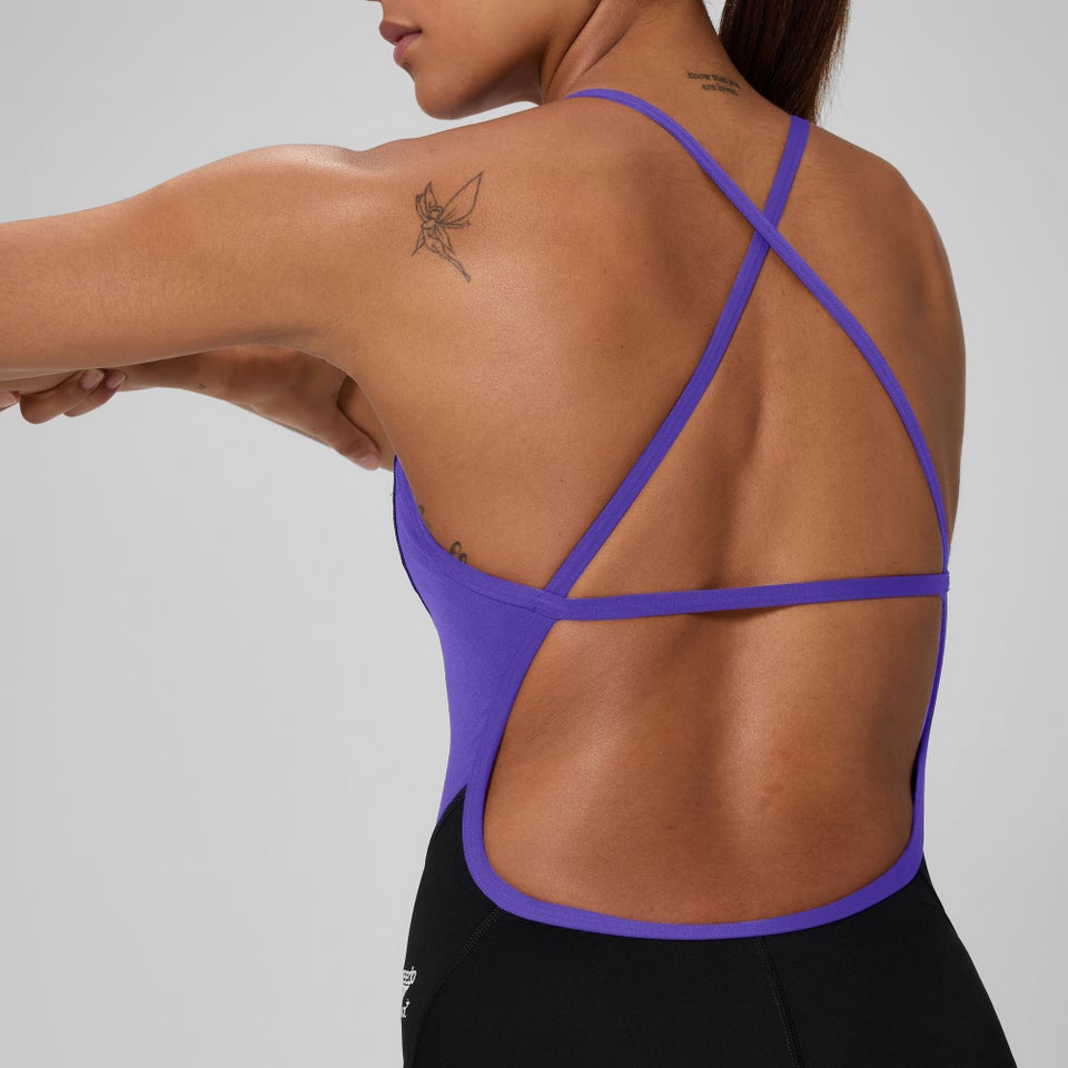 Women's Spark Splice Crossback One Piece Purple