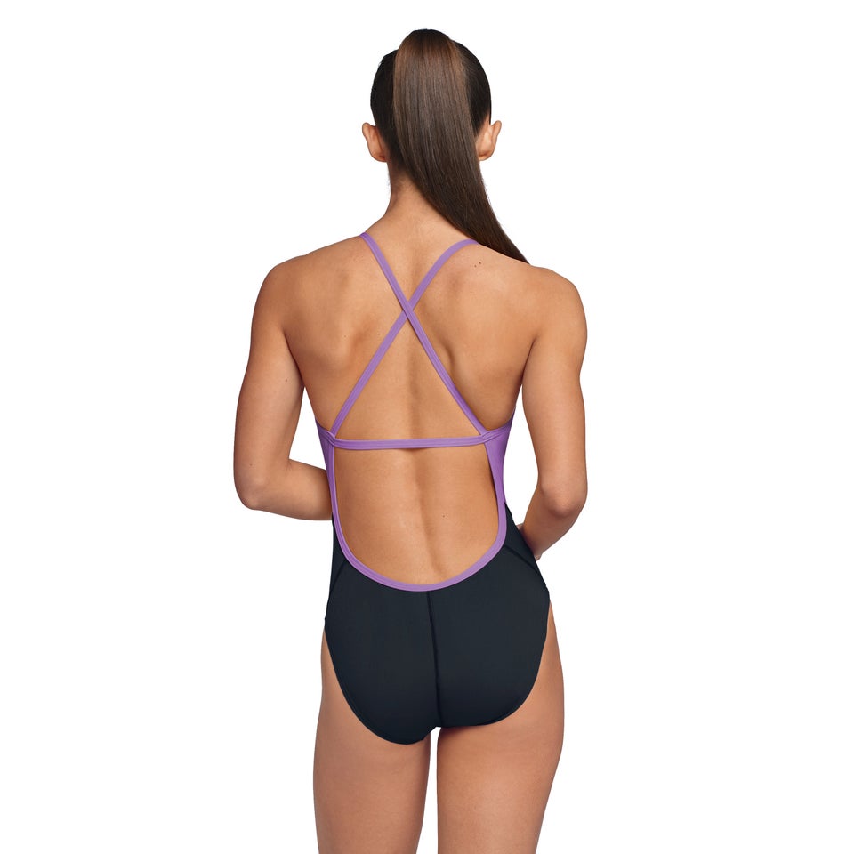 Women's Spark Splice Crossback One Piece Purple