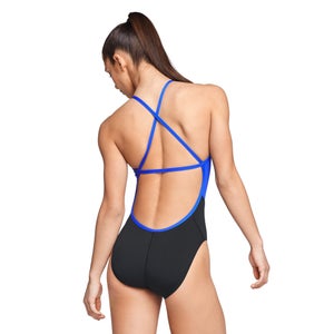 Women's Spark Splice Crossback One Piece Black