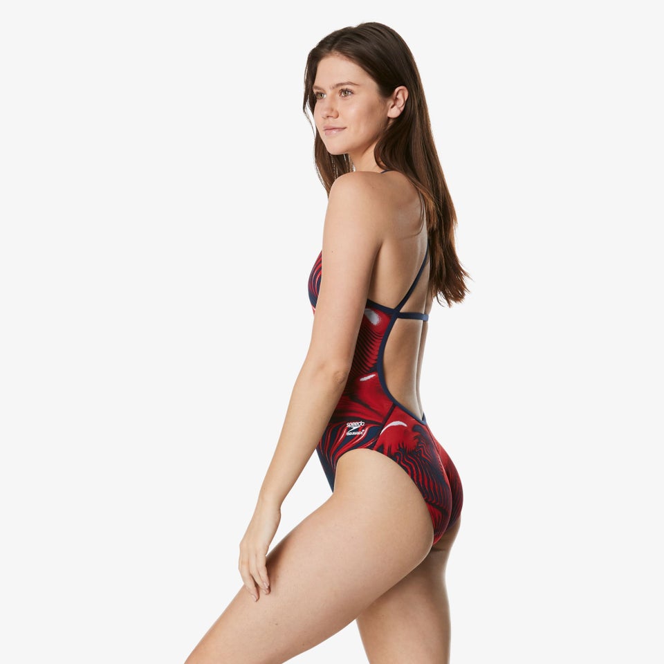 Fusion Vibe CrossBack One Piece Navy/Red