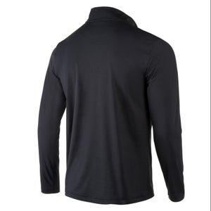 Unisex Long Sleeve Solid Quarter Zip Black