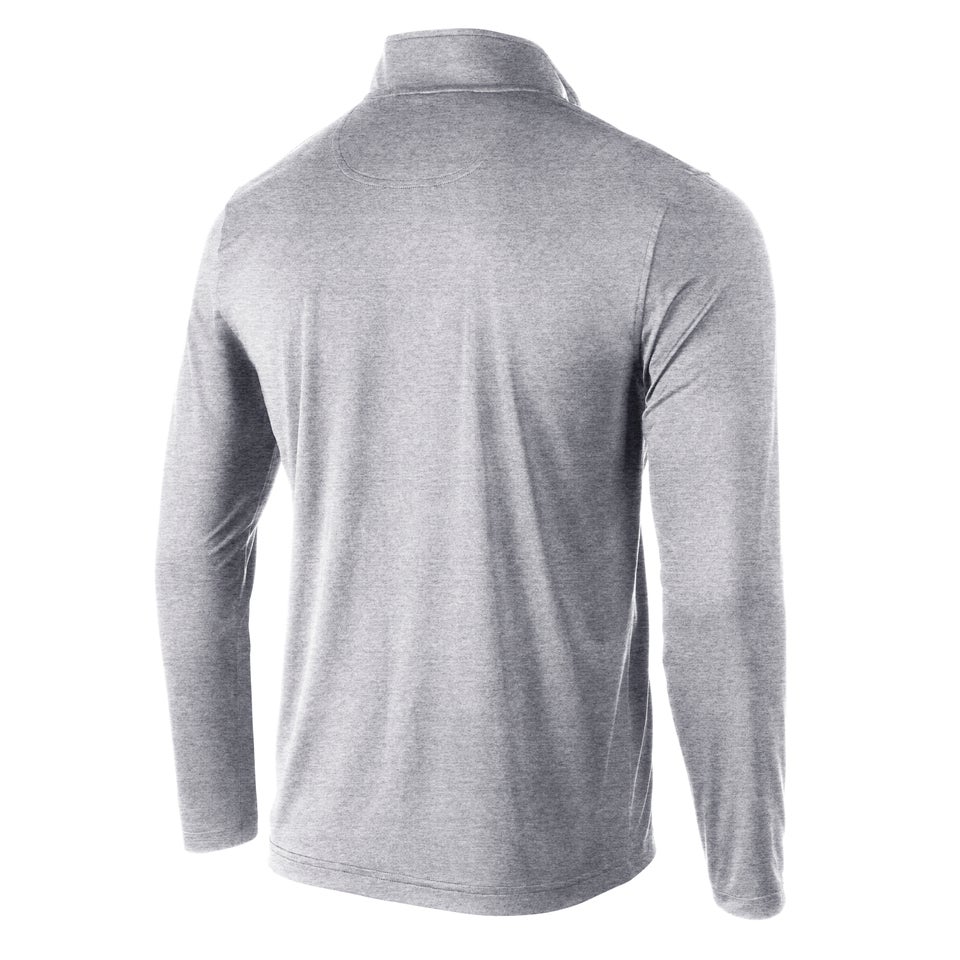 Chemise unisexe manches longues avec fermeture à glissière quart de tour, gris