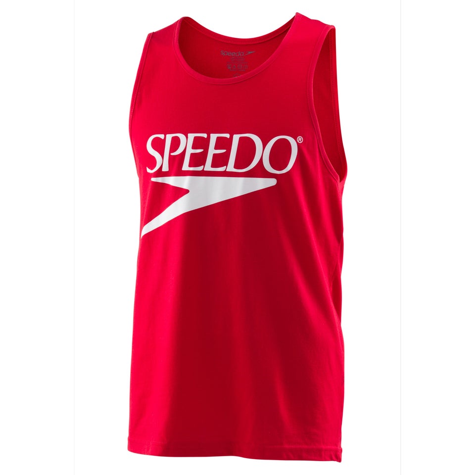 Men's Vintage Logo Tank Red