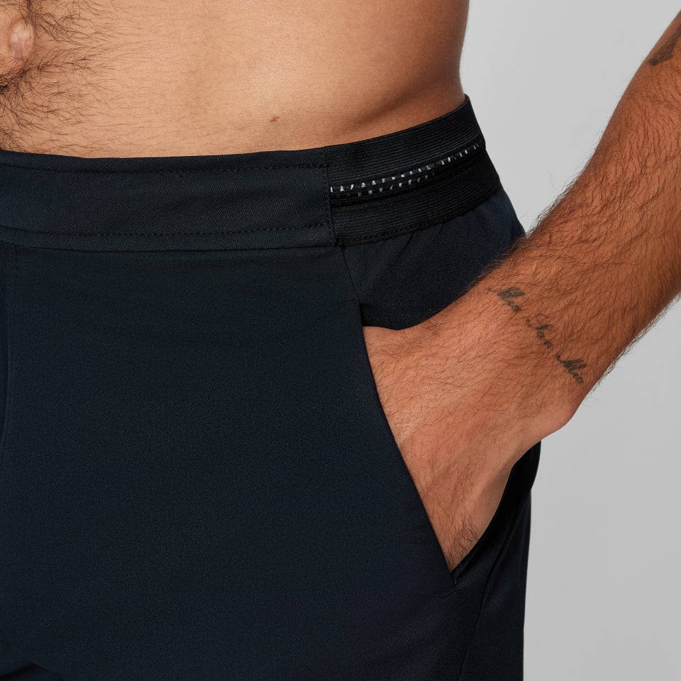 Short de survêtement en tricot pour hommes, noir