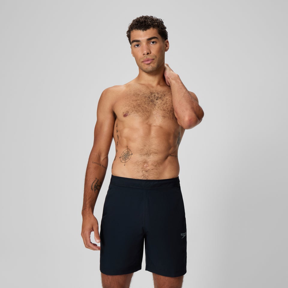Short de survêtement en tricot pour hommes, noir