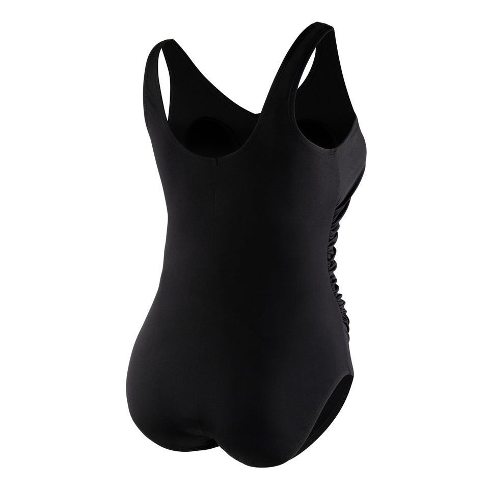 Women's Plus Size Shir Contourback One Piece Black