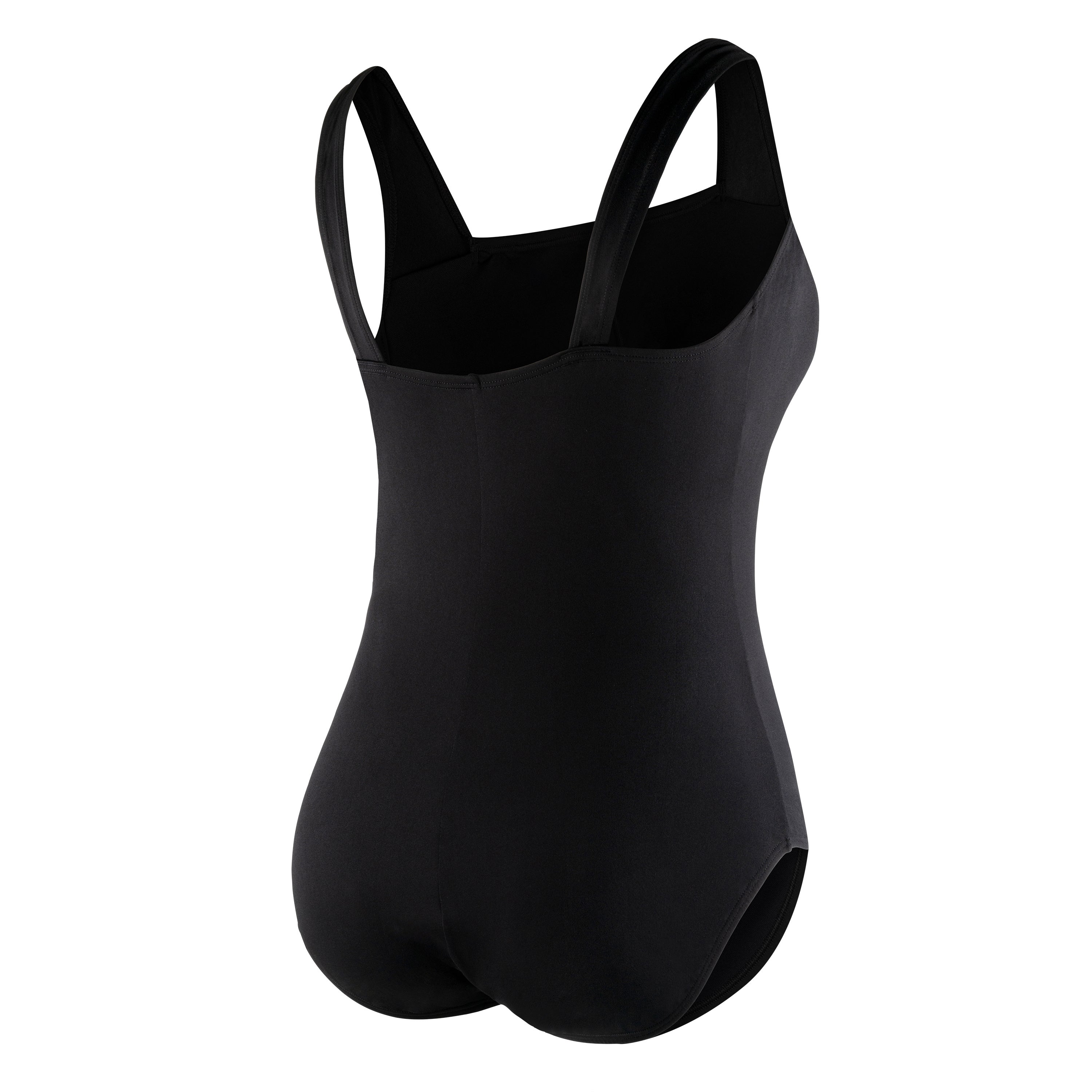 Women's Plus Solid Shirred Tank One Piece Black | Speedo USA