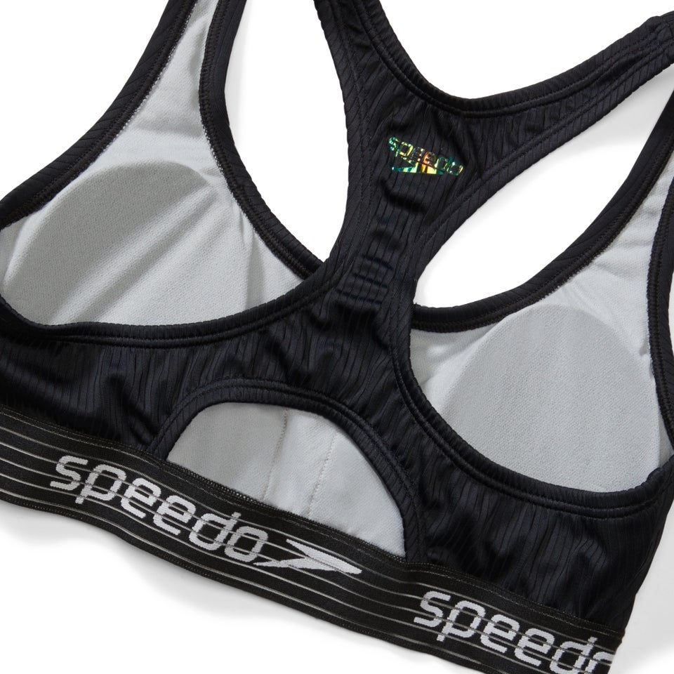 Stripe Logo Swim Top