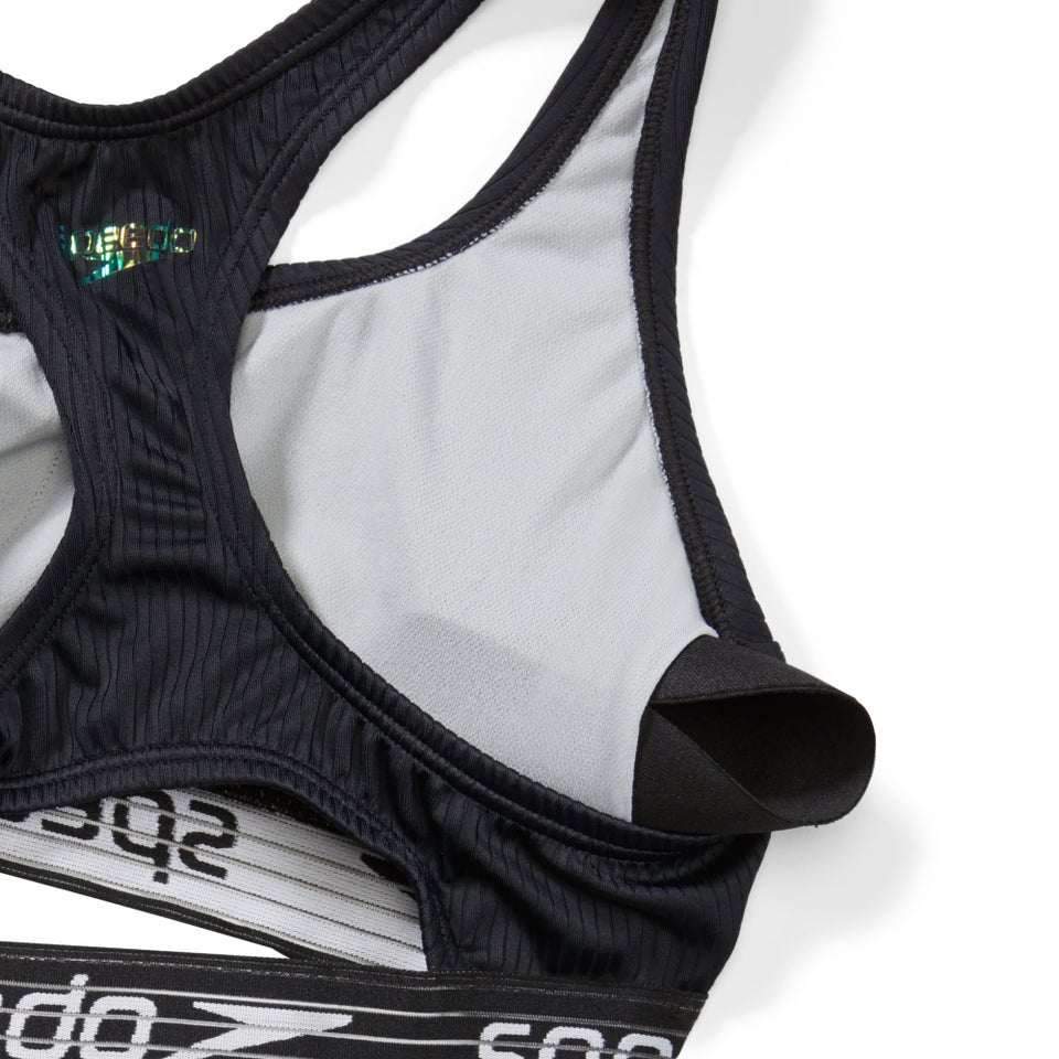 Stripe Logo Swim Top