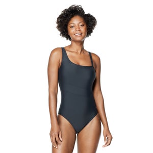 Women's Asymmetrical One Piece Black - 4