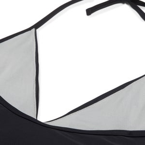 Women's V-Neck Halter One Piece Black