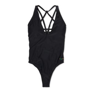 Strappy V-Neck One Piece - Black | Size 6