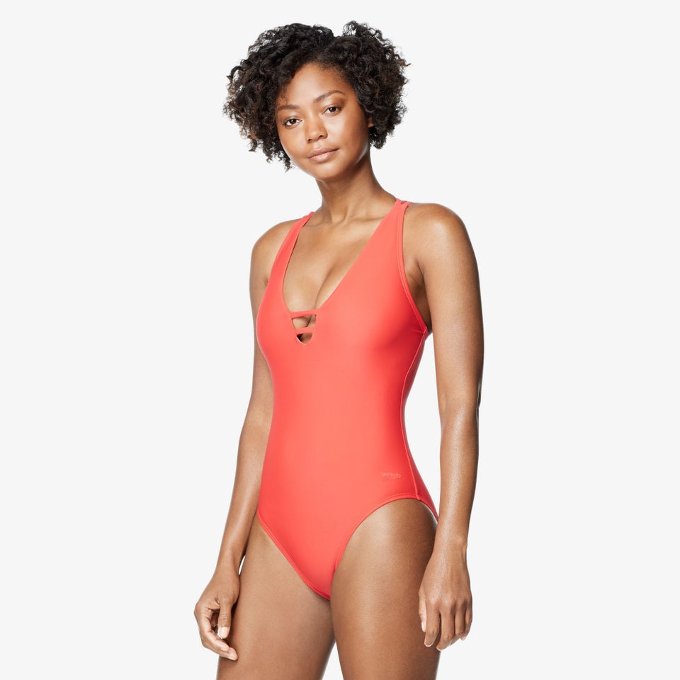 Strappy V-Neck One Piece