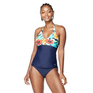 V-Neck Halter One Tankini