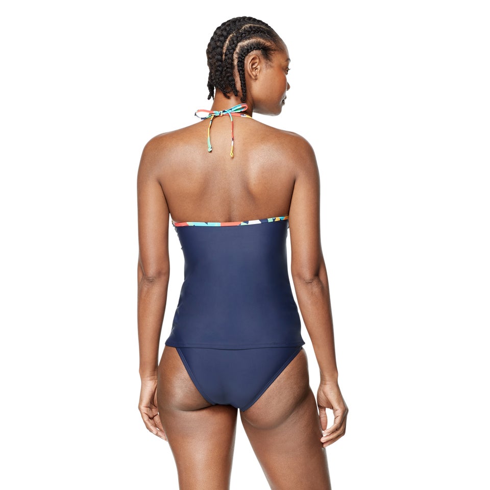 V-Neck Halter One Tankini