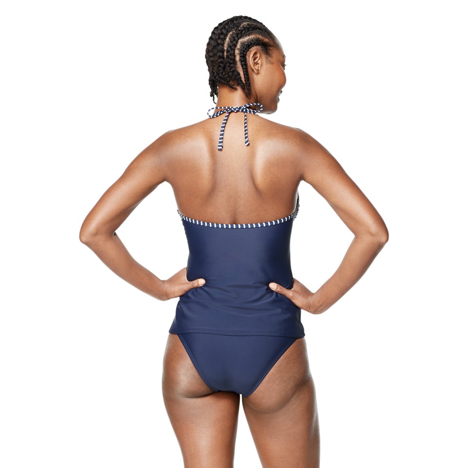 V-Neck Halter One Tankini