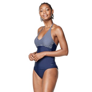 V-Neck Halter One Tankini - Navy | Size L