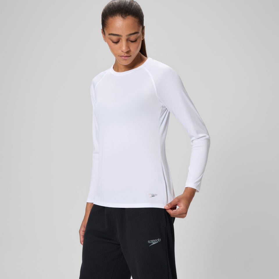 Women's Long Sleeve Swim Tee White